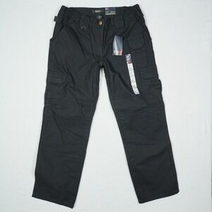 5.11 Tactical Women 14 Regular Black Cotton Canvas Cargo Work Pants 64358ABR NEW